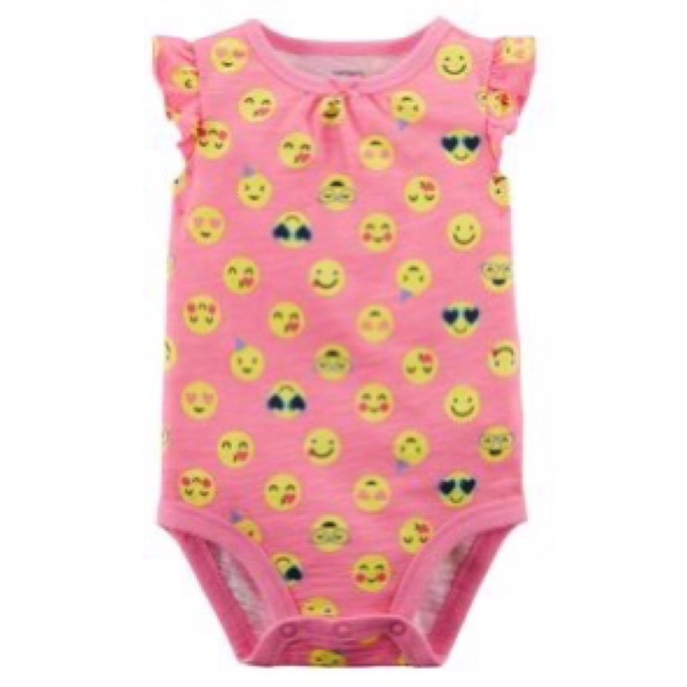 Carter’s baby girl Newborn emoji tank Bodysuit